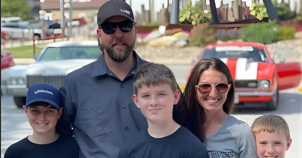 Derek Bieri Wife and Sons